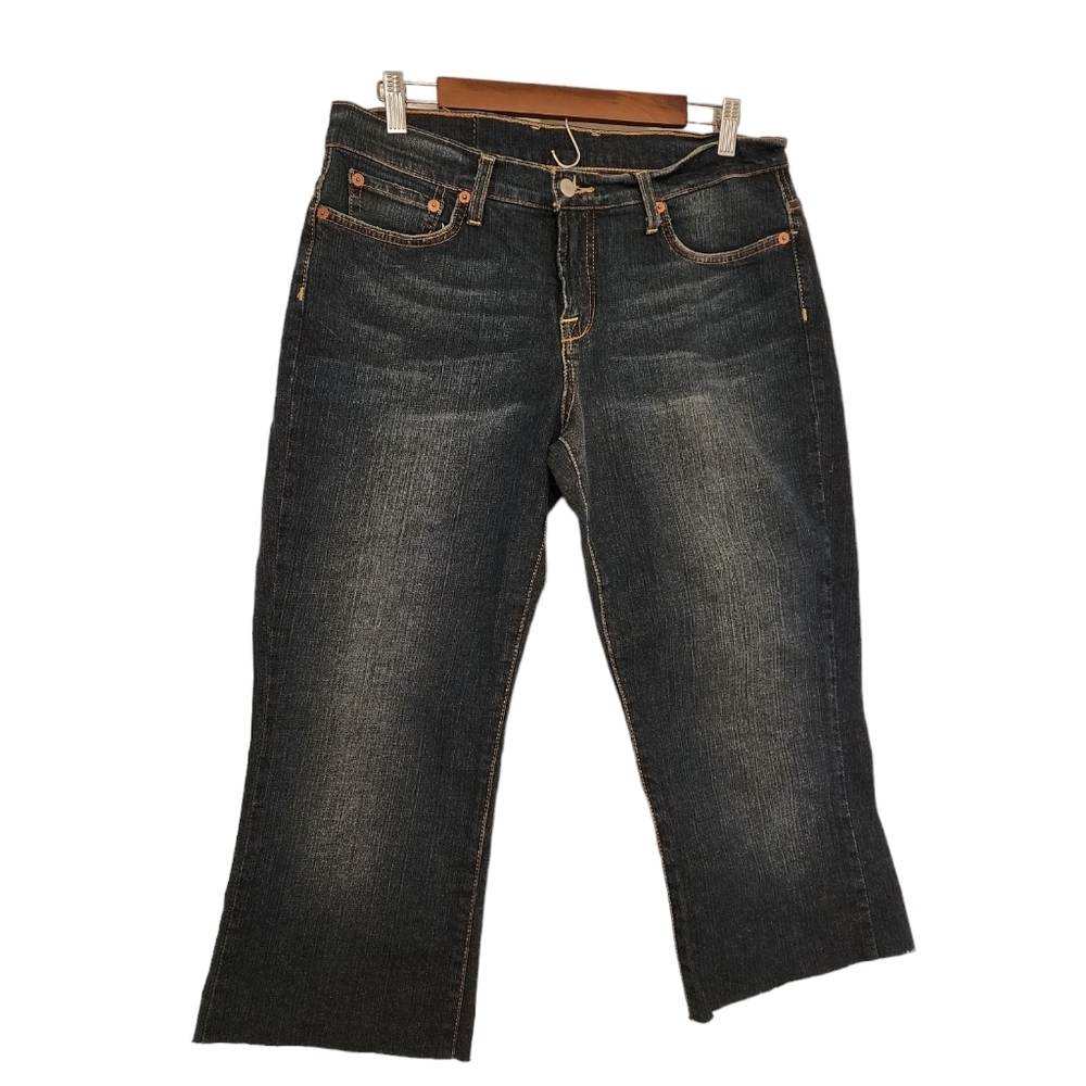 Lucky Brand By Gene Montesano Regular Inseam Raw Hem Capri Jeans Size 12 NWT